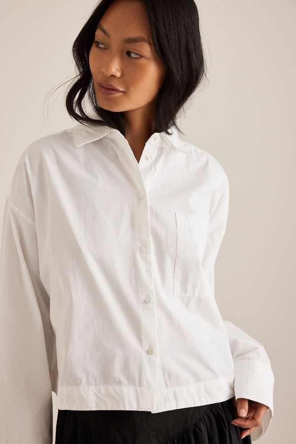 Vista diapositiva: 3: Camicia Corta in Cotone Organico Astha di Selected Femme