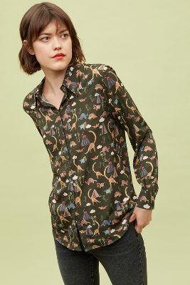 dinosaur print shirt womens