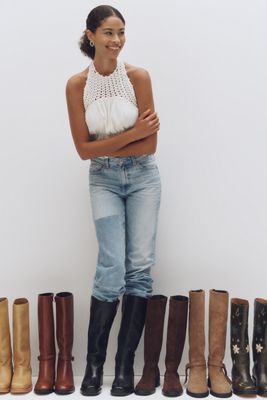 Sarah Hann Ruched Halter Tank Top