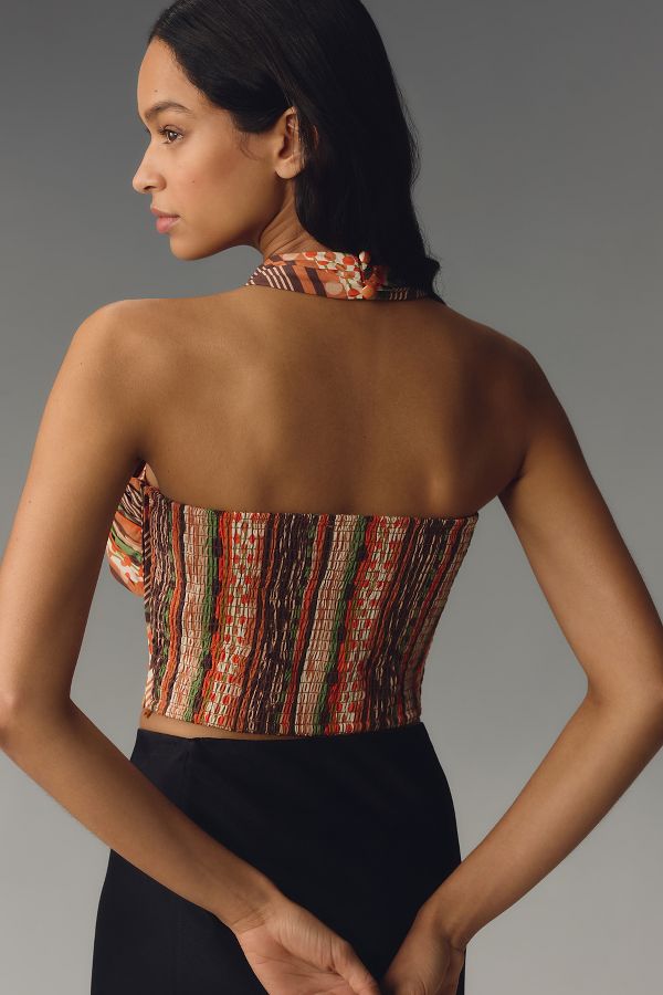 Slide View: 2: Hutch Suri Halter Wrap Crop Tank