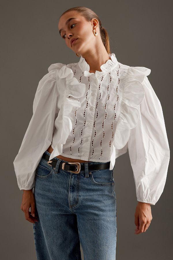 Slide View: 1: Stella Nova Embroidered Blouse