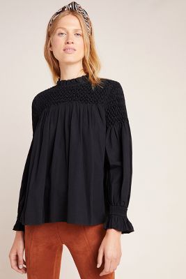 anthropologie peasant top