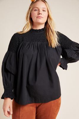 anthropologie peasant top