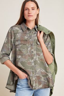 anthropologie camo sweater