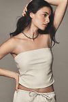 Thumbnail View 1: Lamarque Giada Faux-Leather Strapless Top