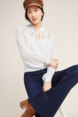 anthropologie peasant blouse