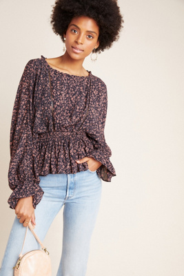 oversized cold shoulder top