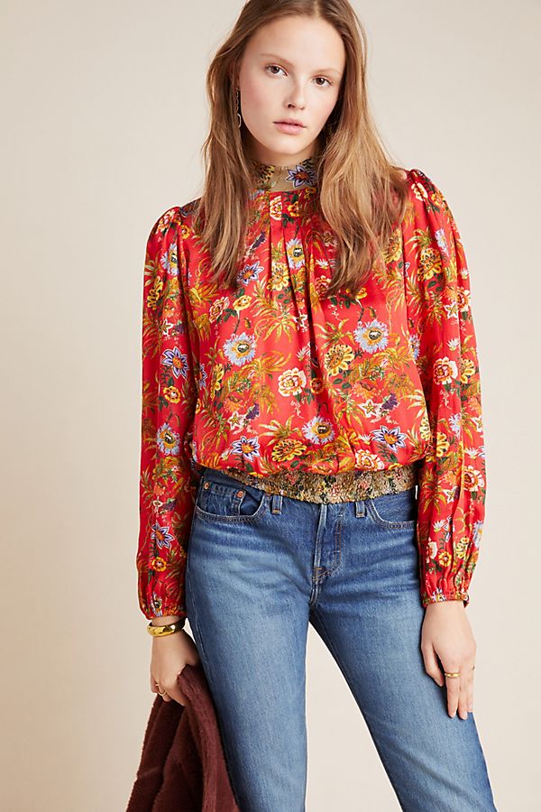 Slide View: 1: Toscana Peasant Blouse
