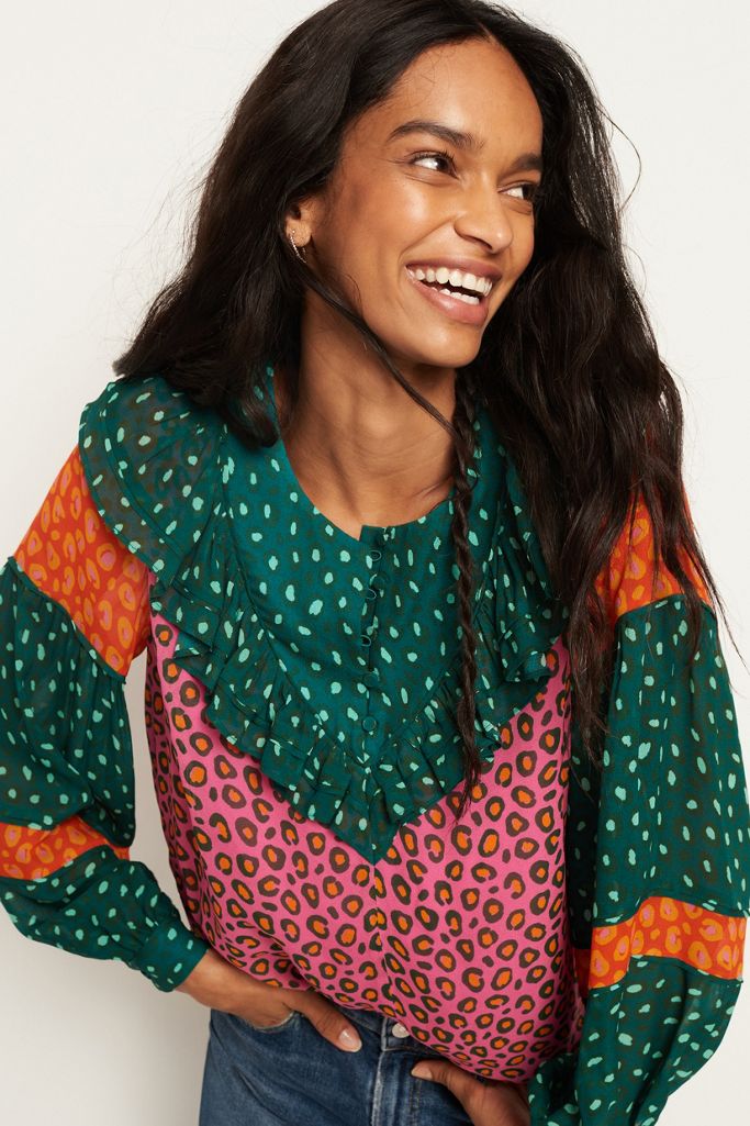 Farm Rio Renee Peasant Blouse Anthropologie