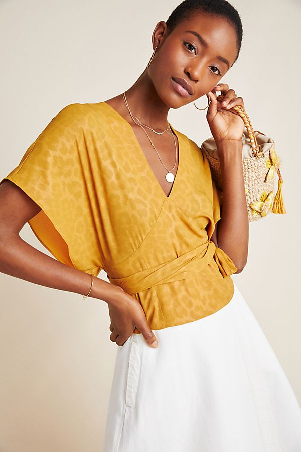 Slide View: 1: Mindy Dolman-Sleeved Blouse