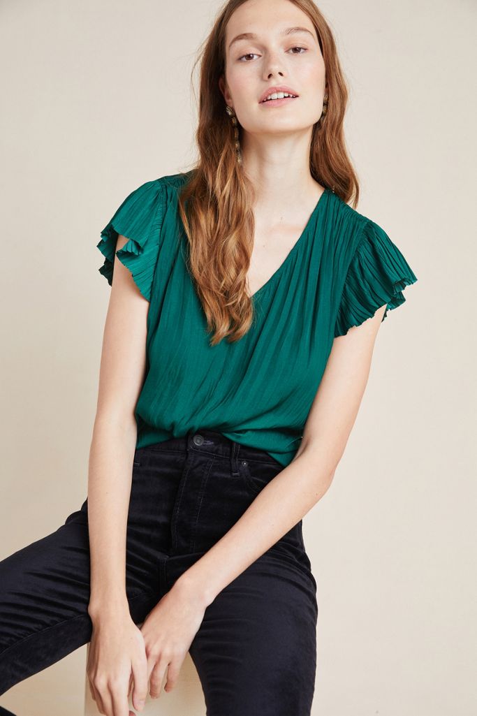 Emerald Blouse Anthropologie