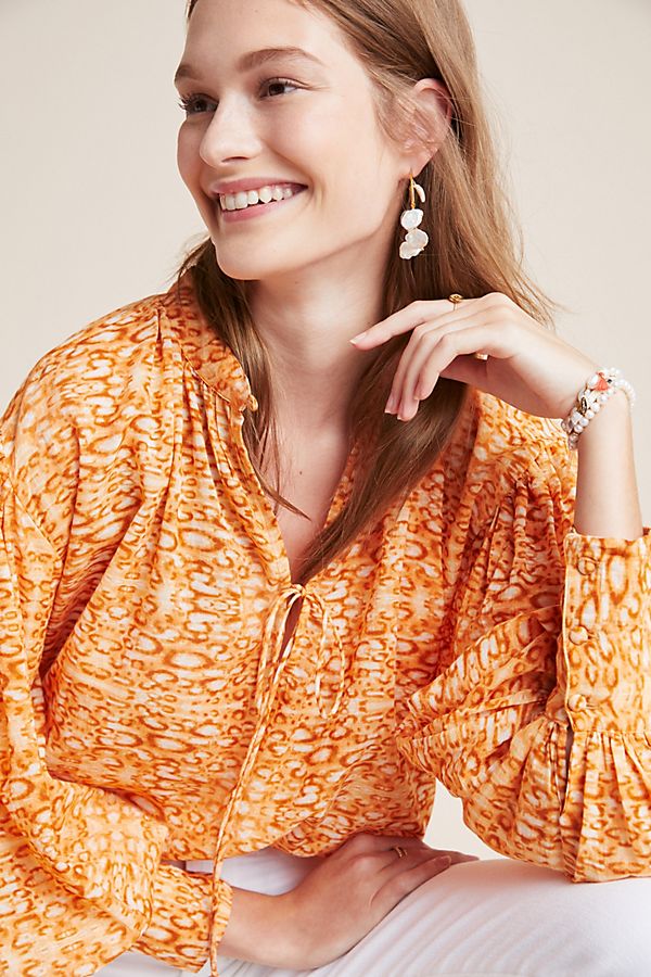 Slide View: 1: Cecile Peasant Blouse