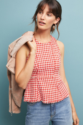 tweed peplum top