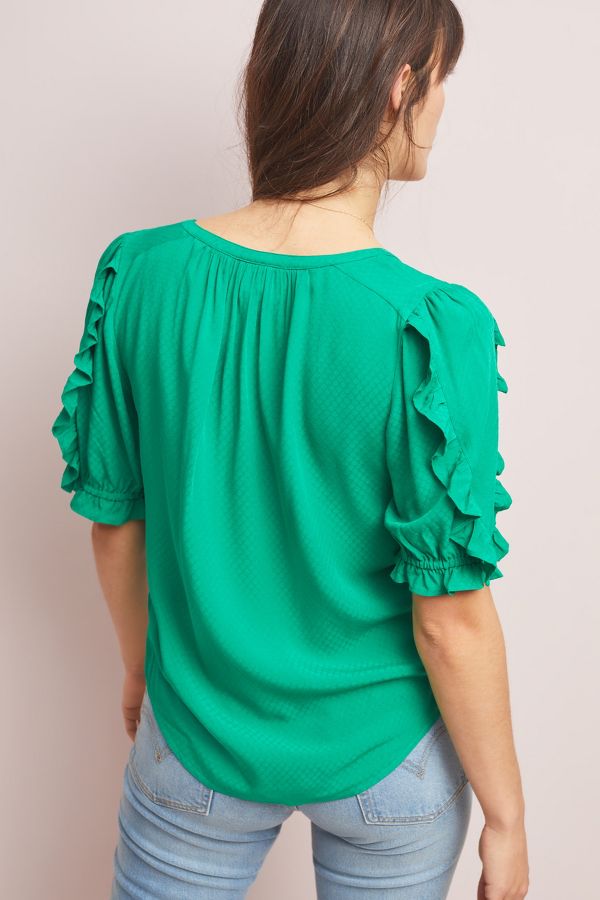 Hina Puff-Sleeved Blouse | Anthropologie