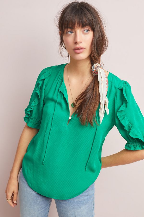 Hina Puff-Sleeved Blouse | Anthropologie