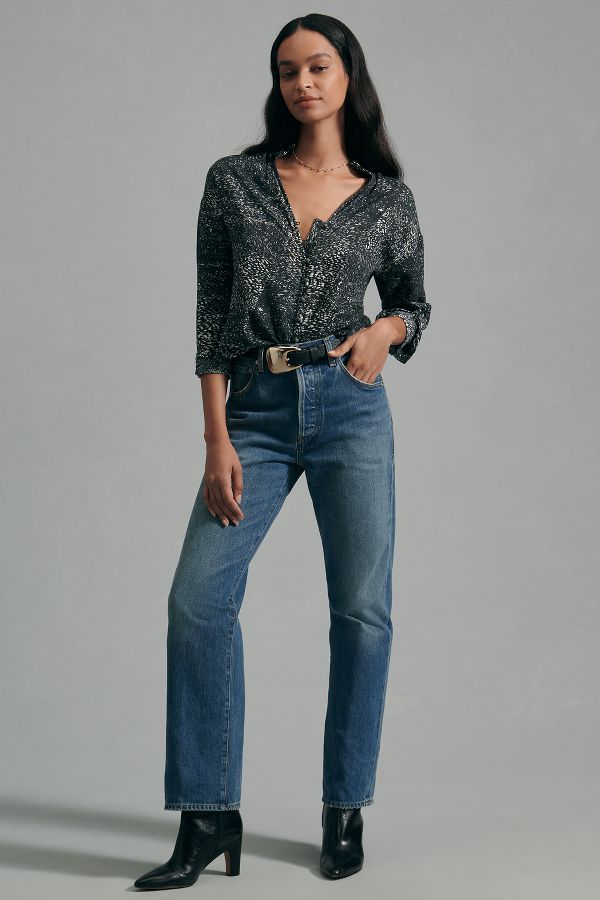 Slide View: 3: The Tavi Buttondown Blouse by Pilcro