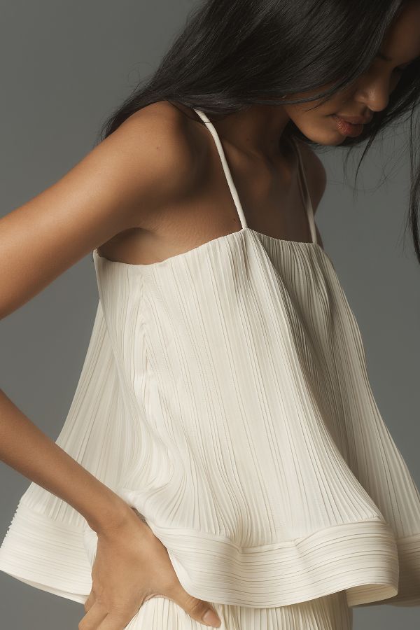 Slide View: 3: By Anthropologie Plissé Swing Tank Top