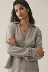 Thumbnail View 1: By Anthropologie Long-Sleeve Silky Top