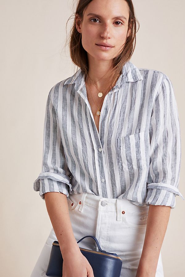 Slide View: 1: Grayson The Hero Linen Buttondown