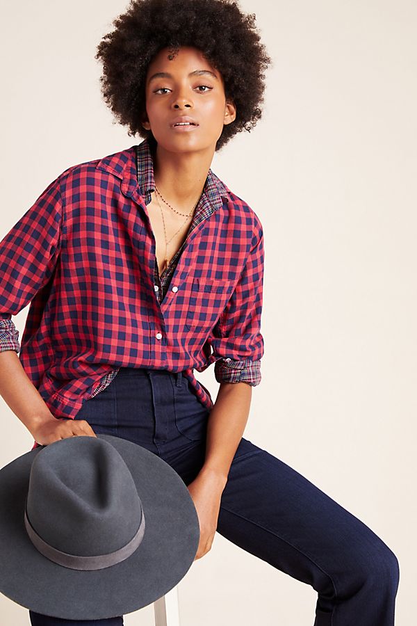 Slide View: 1: Grayson The Hero Checked Buttondown