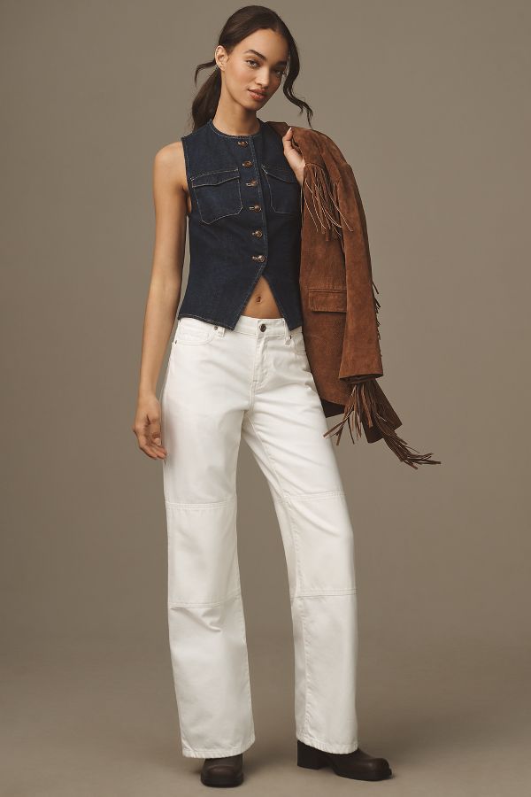 Slide View: 4: Mare Mare Tailored Denim Vest