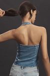 Thumbnail View 2: Gilet en Denim Raccourci à Col Halter Mare Mare