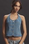 Thumbnail View 1: Gilet en Denim Raccourci à Col Halter Mare Mare