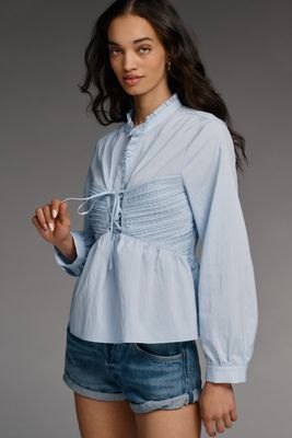 Mare Mare Long-Sleeve Cinched Front Top