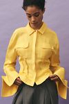 Thumbnail View 4: Acler Gardie Linen Blend Long-Sleeve Fitted Buttondown Blouse