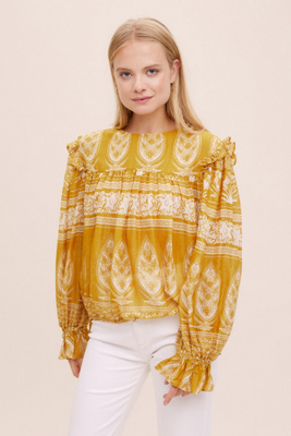 anthropologie peasant blouse