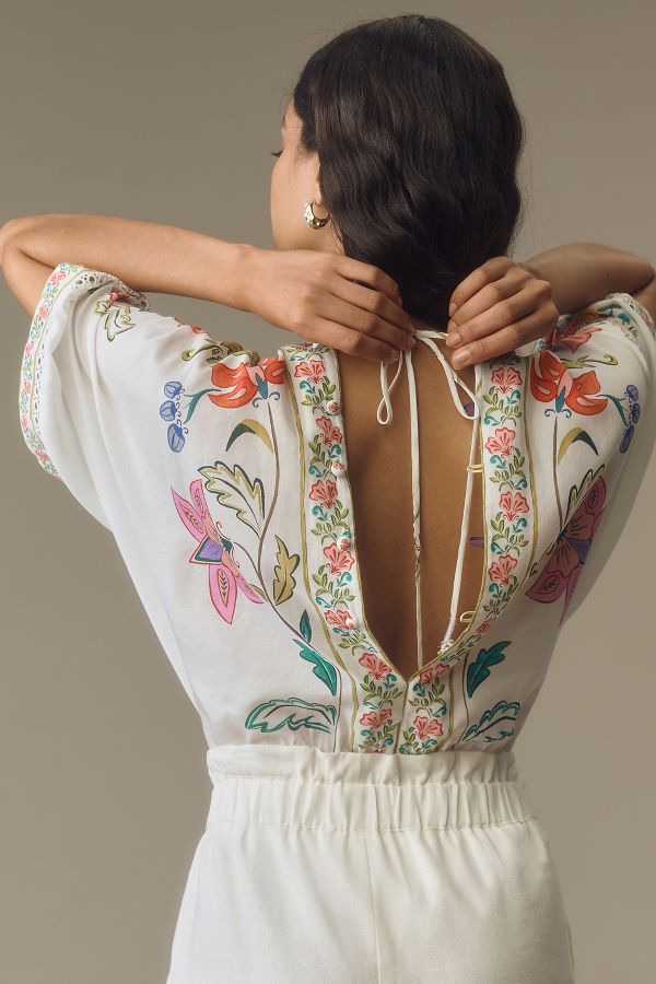 Slide View: 3: Farm Rio Insects Floral Bodysuit