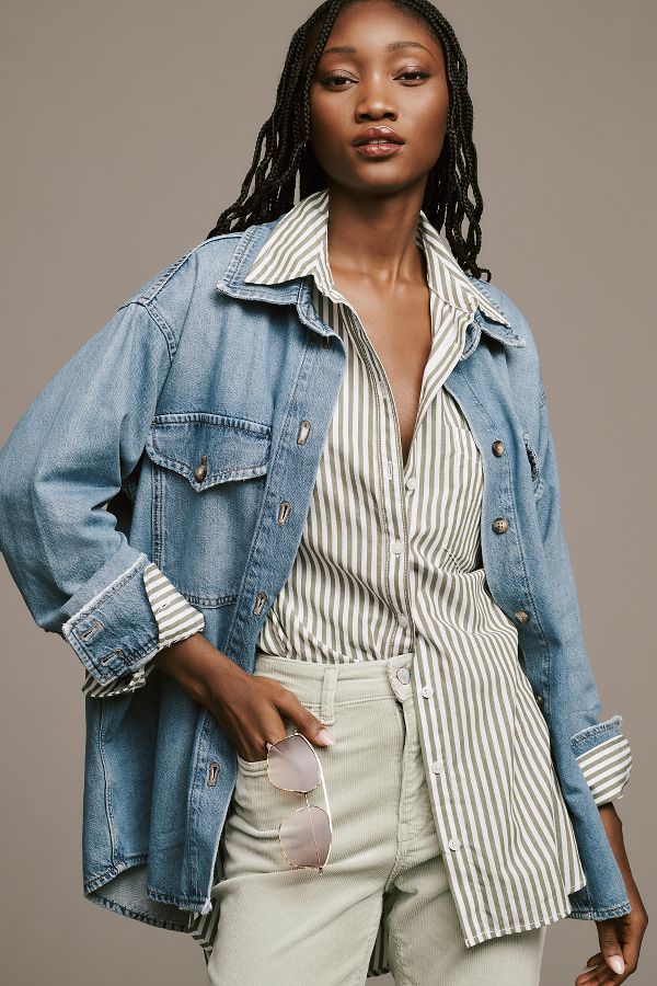 Vista de diapositivas: 1: Pilcro Oversize Denim Buttondown Shirt