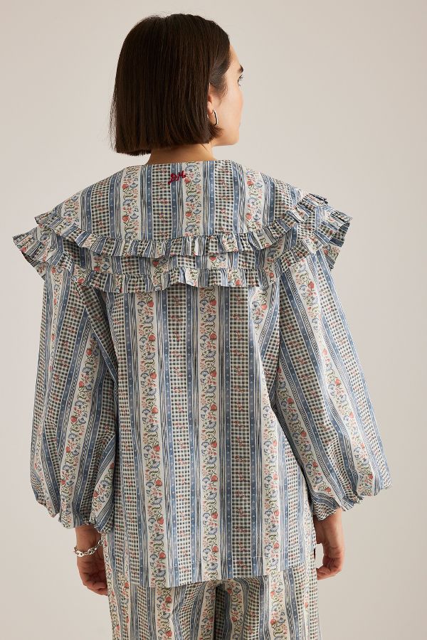 Slide View: 2: Damson Madder Lois Double-Collar Blouse