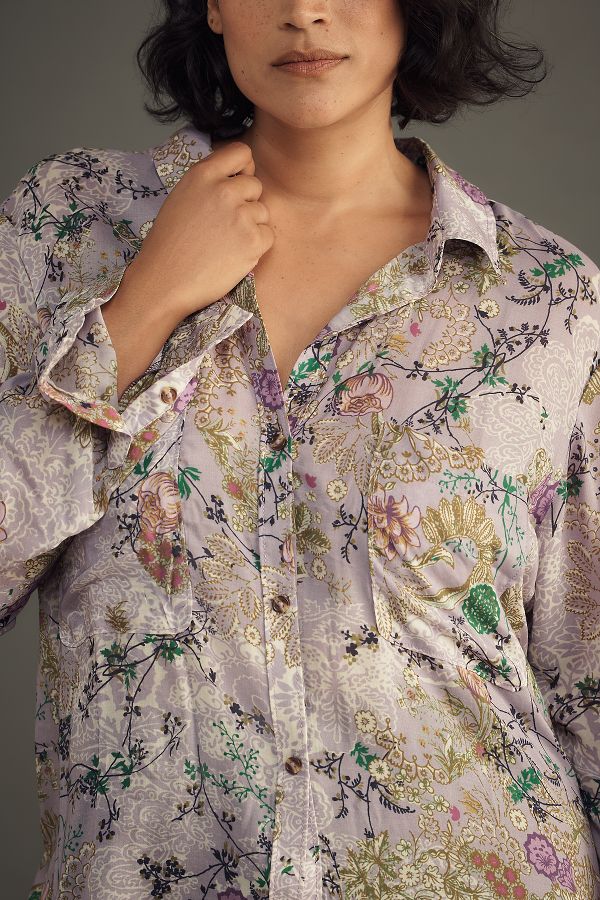 Slide View: 8: The Romy Relaxed Buttondown Shirt by Pilcro