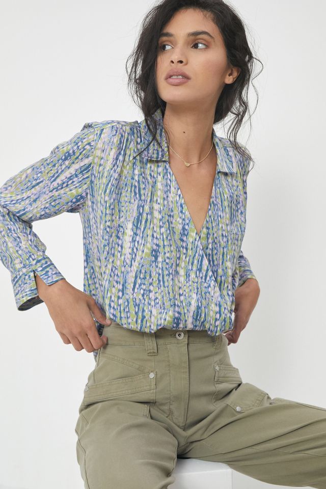 Pilcro Tisha Surplice Blouse | Anthropologie