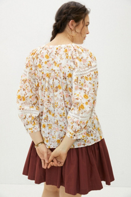 lace peasant blouse