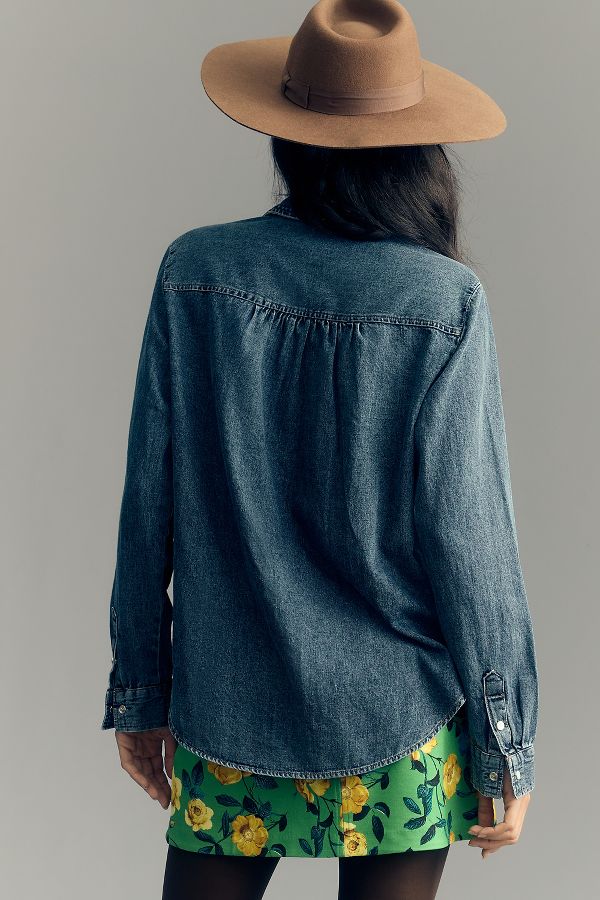 Slide View: 4: The Dannie Classic Denim Shirt by Pilcro ​