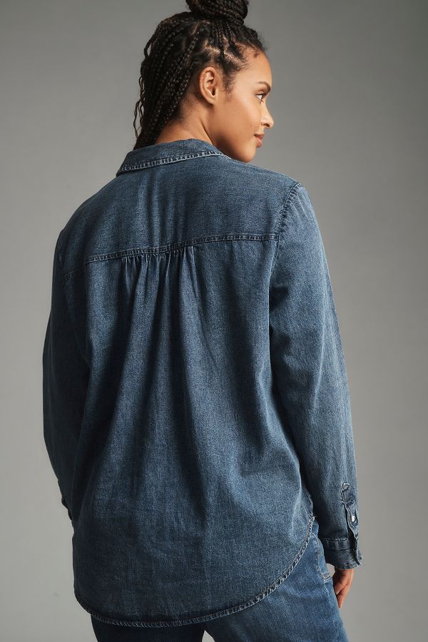 Slide View: 8: The Dannie Classic Denim Shirt by Pilcro ​