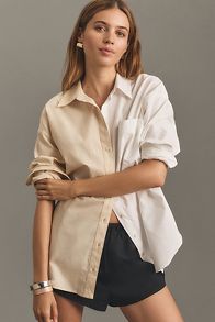 Slide View: 1: The Bennet Buttondown Shirt by Maeve: Colorblock Edition