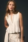 Thumbnail View 1: The Lottie Pleated Linen Tank