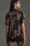 Thumbnail View 2: The Estela Sheer Printed Blouse: Short-Sleeve Edition