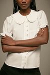 Thumbnail View 4: The Keira Collared Button-Front Blouse by Pilcro: Poplin Edition