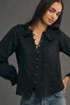 Thumbnail View 4: The Keira Collared Button-Front Blouse by Pilcro: Long-Sleeve Edition