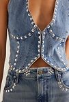 Visualizzazione miniature 3: Top Gilet in Denim Borchiato Good American