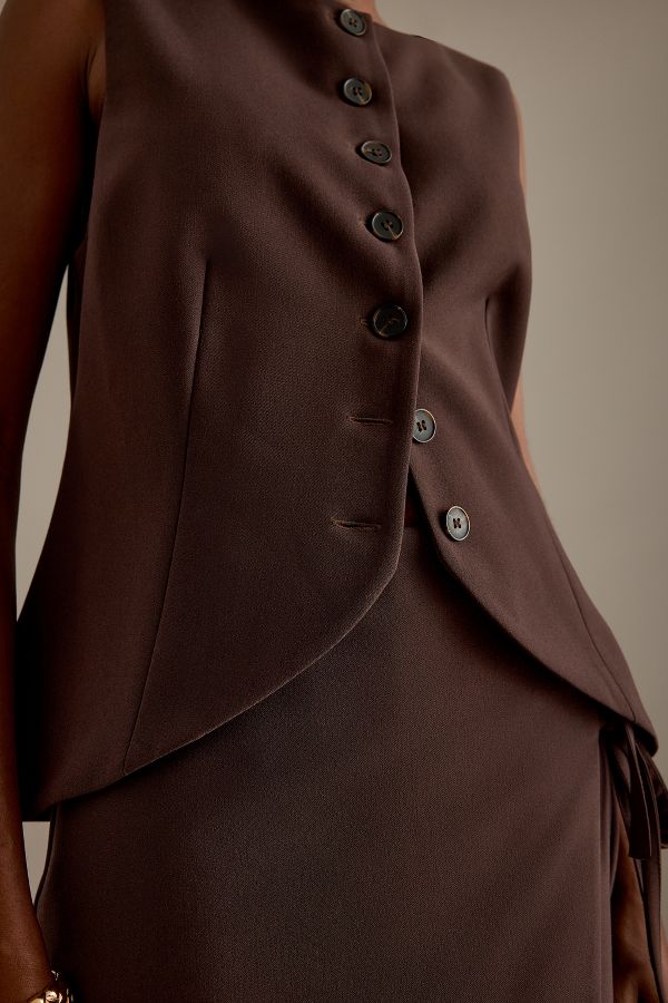 Slide View: 3: Tailored Button-Front Waistcoat