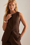 Thumbnail View 1: By Anthropologie Linen-Blend Longline Waistcoat