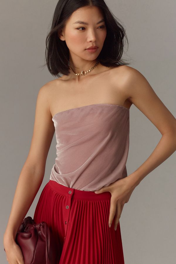 Slide View: 1: By Anthropologie Velvet Tube Top