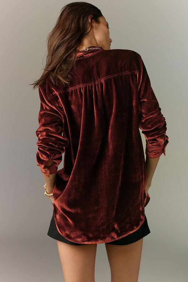 Slide View: 5: The Hadley Relaxed Buttondown Shirt by Pilcro: Velvet Edition