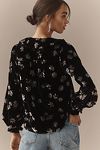 Thumbnail View 2: The Keira Collared Button-Front Blouse by Pilcro: Long-Sleeve Velvet Edition