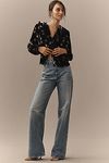 Thumbnail View 4: The Keira Collared Button-Front Blouse by Pilcro: Long-Sleeve Velvet Edition